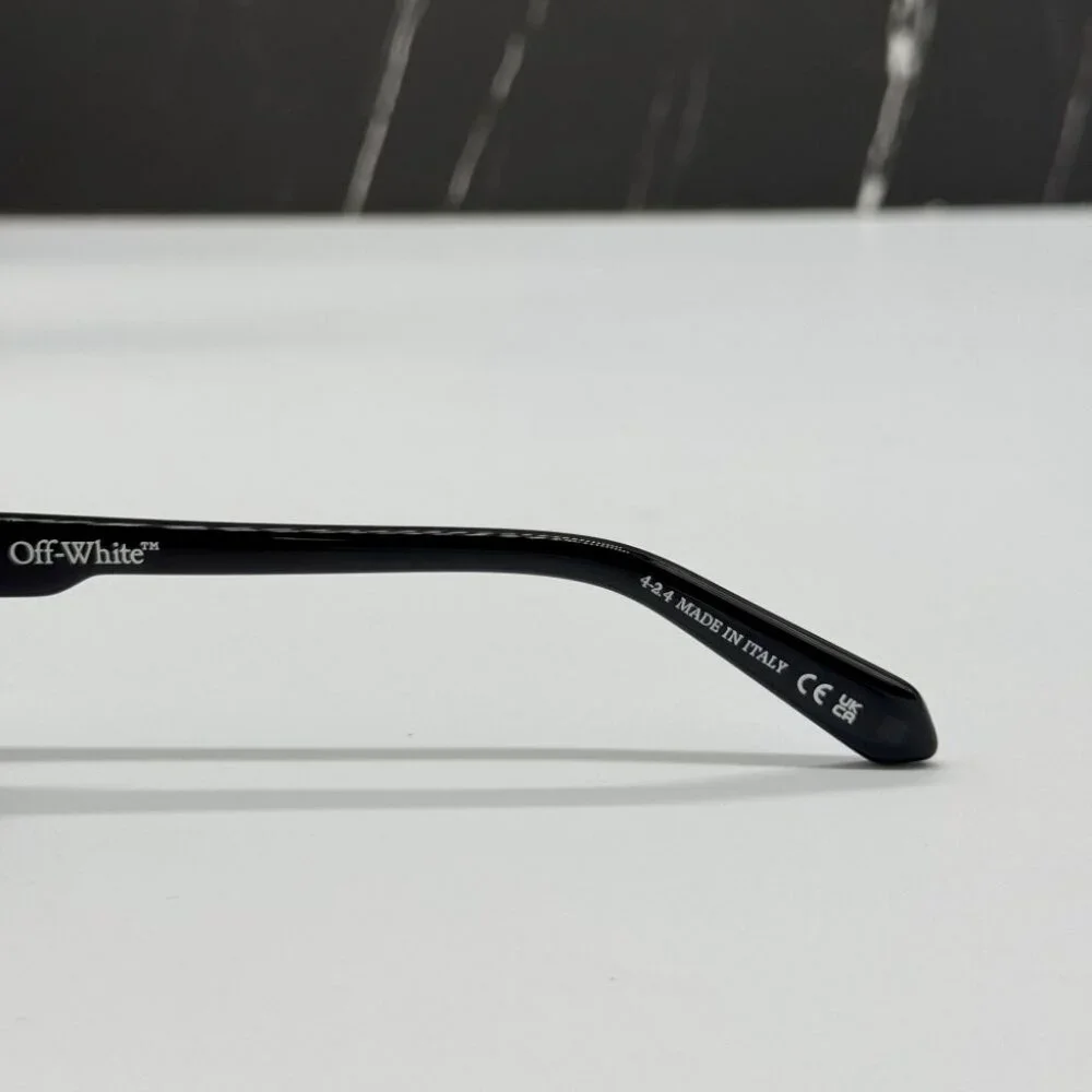 NEW OFF-WHITE OERI13C RENTON 1007 SUNGLASSES WOMEN OVAL BLACK EYEWEAR